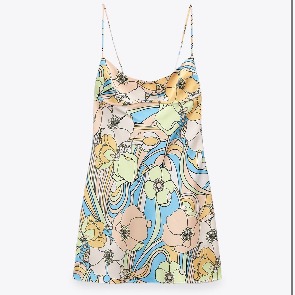 Satin effect Zara Mini dress. Sold out online